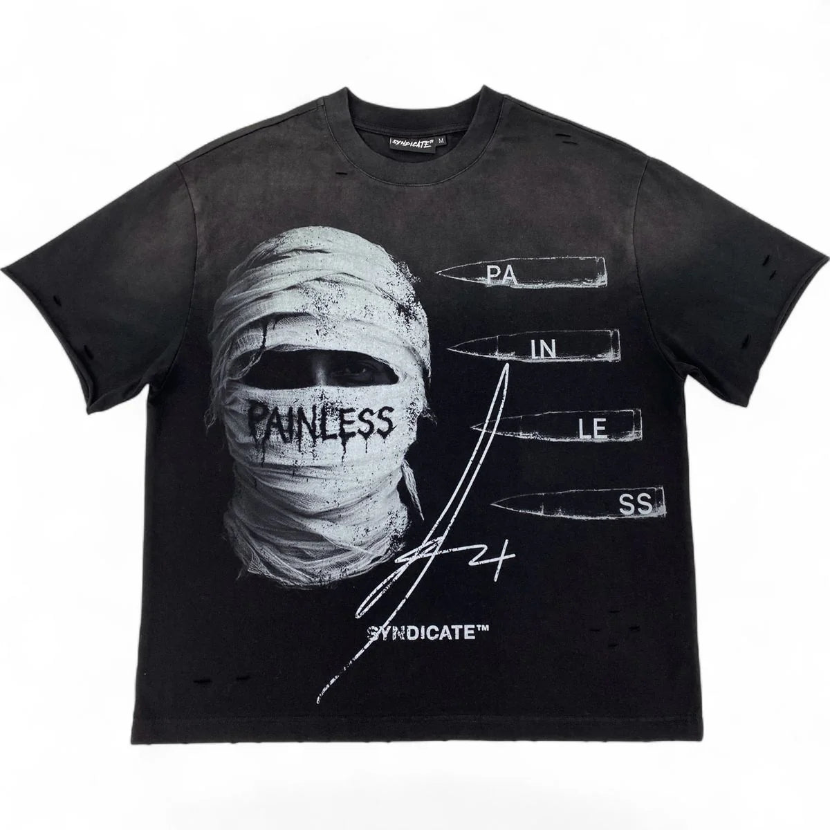 The Syndicate 'Painless' T-Shirt Black Wash