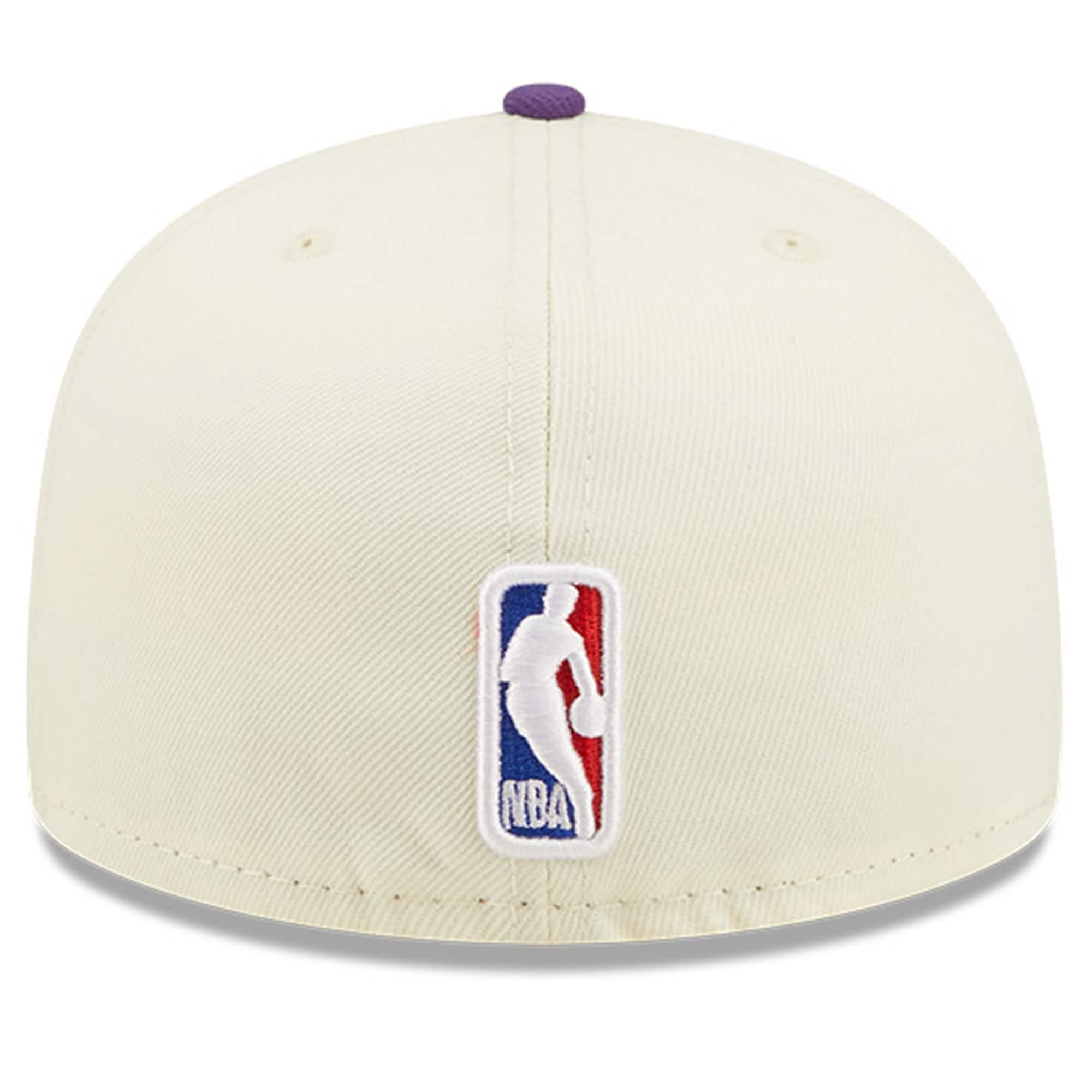 New Era Los Angeles Lakers 2022 NBA Draft Fitted Hat 'Cream/Purple'