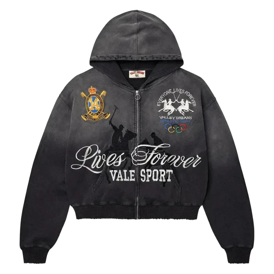 Vale Forever Rock Zip Up Hoodies 'Black'
