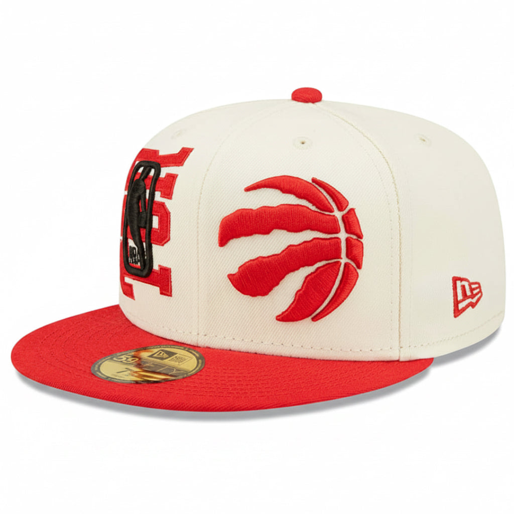 New Era Toronto Raptors 2022 NBA Draft Fitted Hat 'Cream/Red'