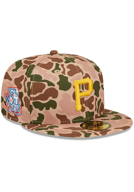 New Era Pittsburgh Pirates Mens 59FIFTY Fitted Hat 'Duck Camo'