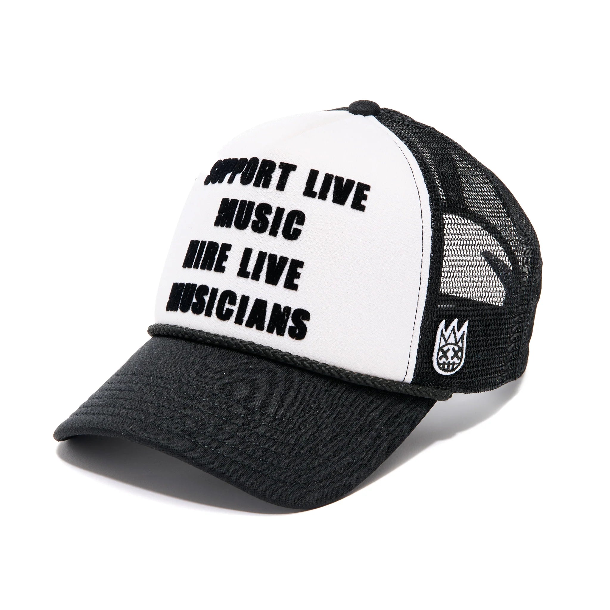 Cult "Support Live Music" Trucker Hat 'Black/White'