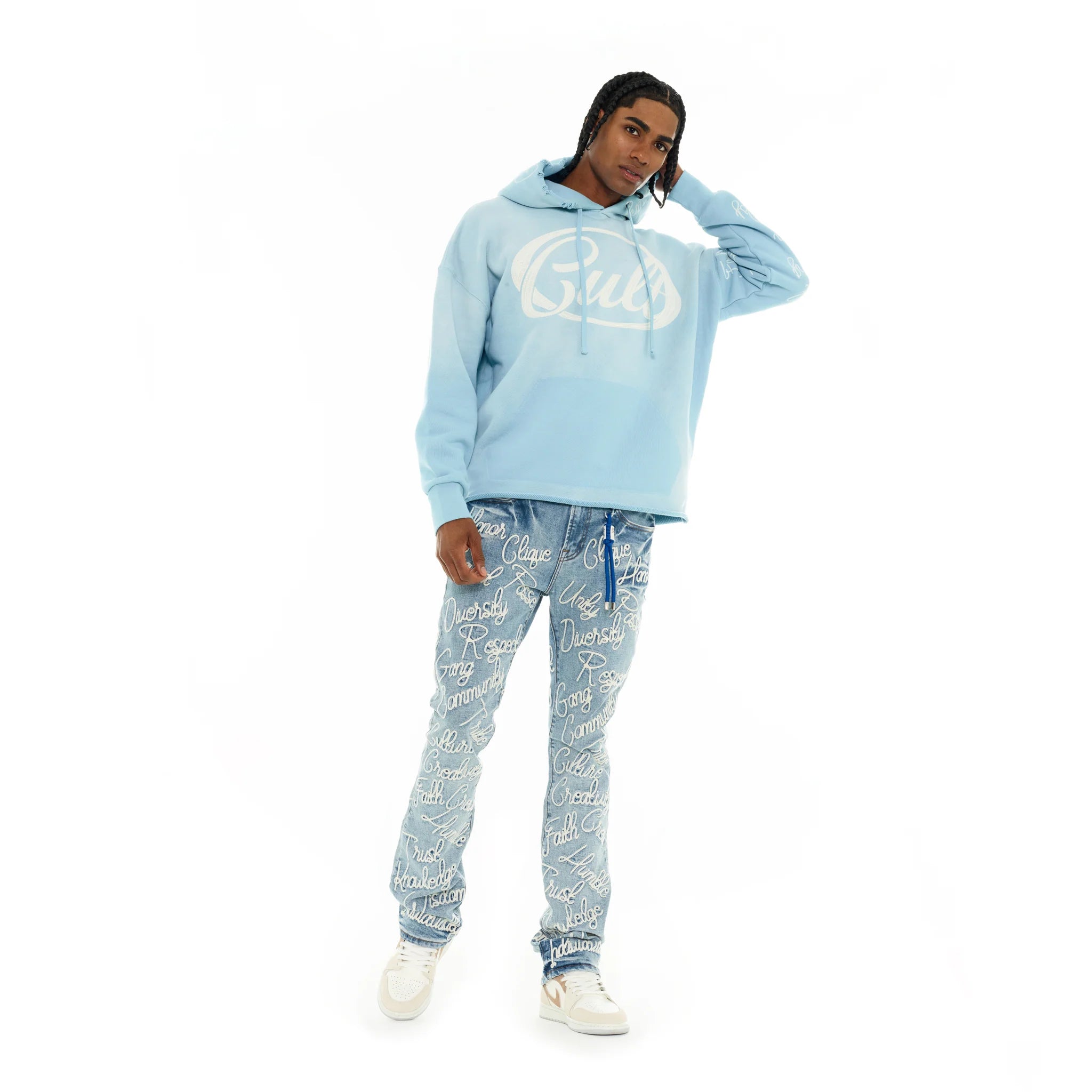 Cult's Pullover Novelty Hoodies "Community" 'Blue Glow'