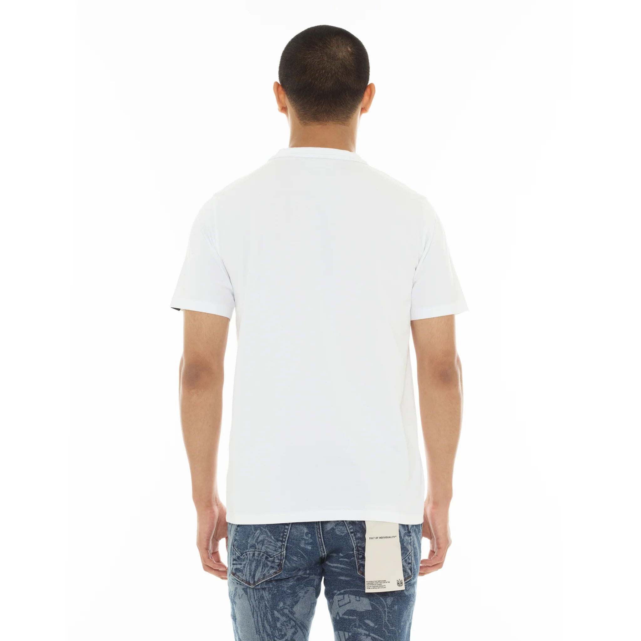 Cult's Oversized Short Sleeve Crew Neck T-Shirts "Artificial Paradise" 'White'