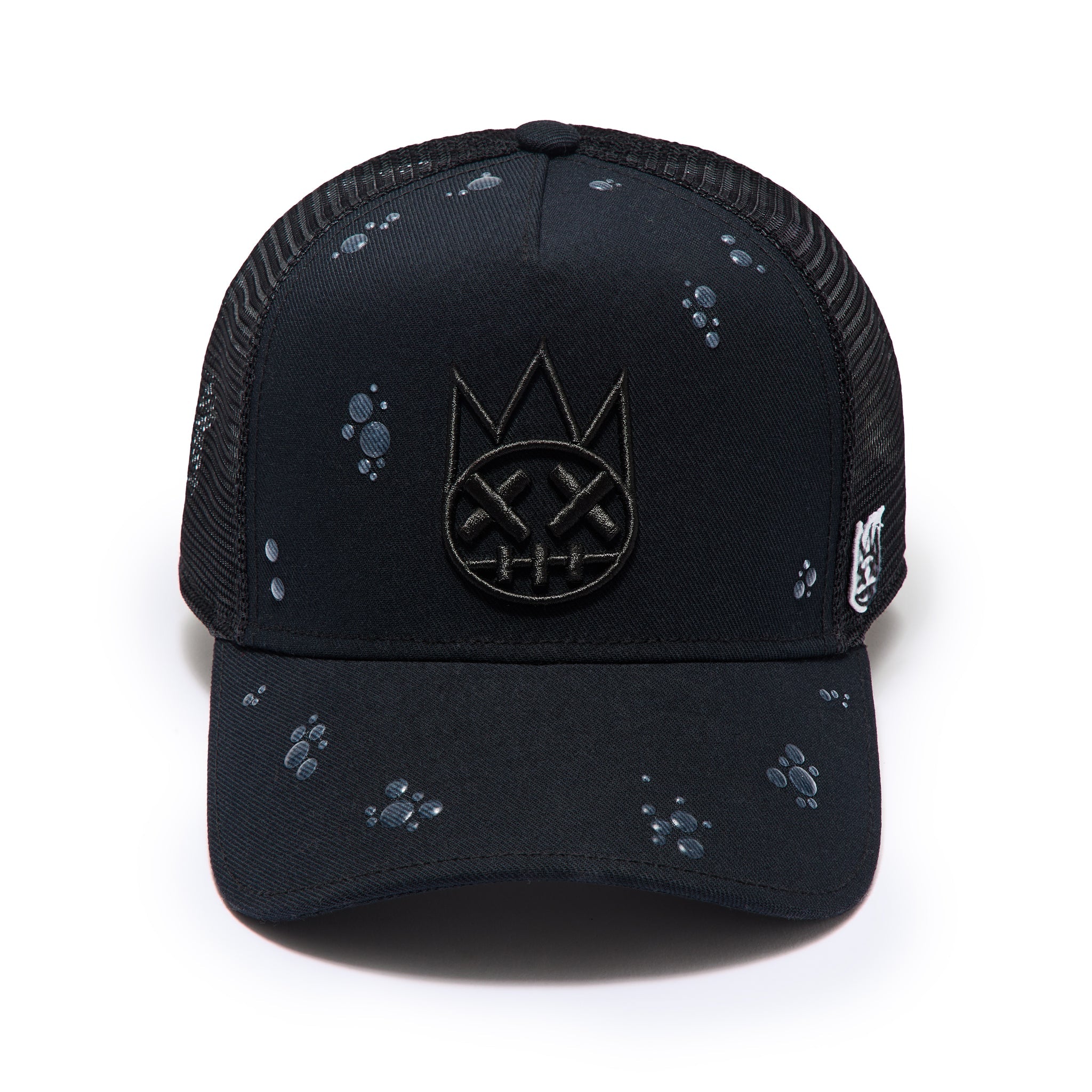 Cult's Mesh Back Trucker Hat "Raindrop" 'Black'