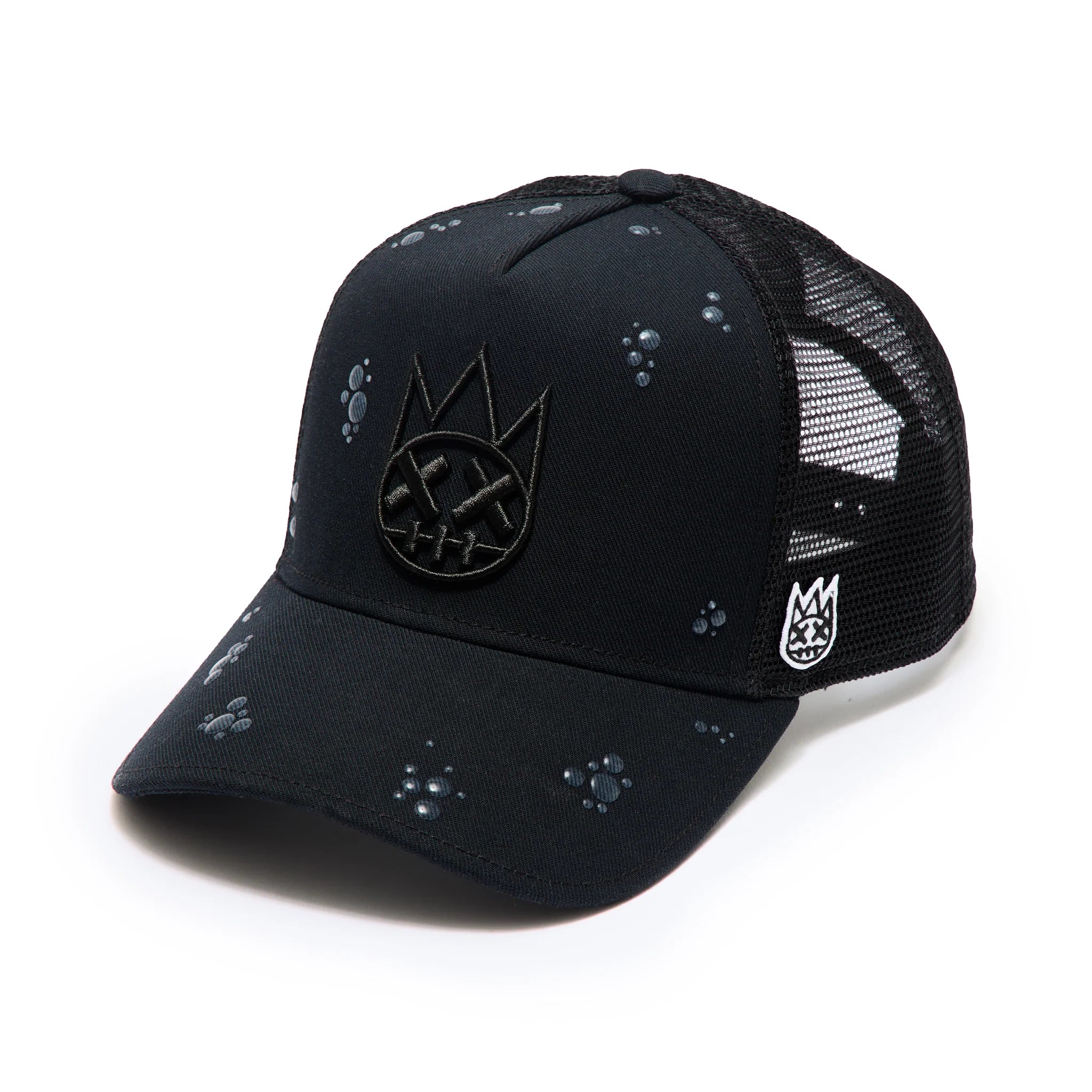 Cult's Mesh Back Trucker Hat "Raindrop" 'Black'