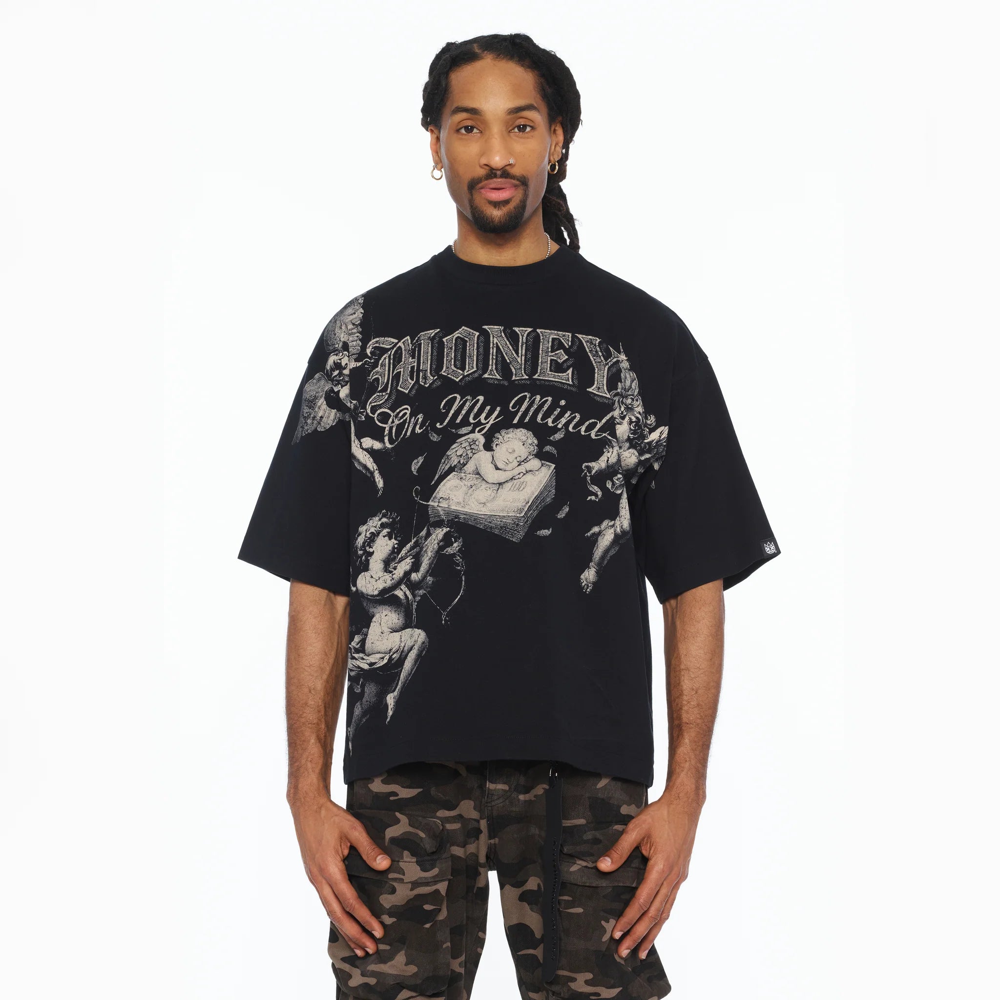 Cult Oversized T-Shirt 'Money On My Mind' 260 Gram Black