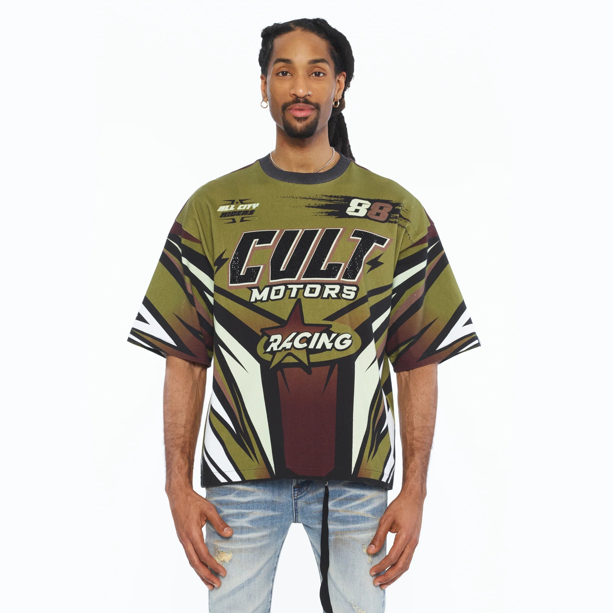 Cult Oversized T-Shirt 'Racer' 260 Gram Multi