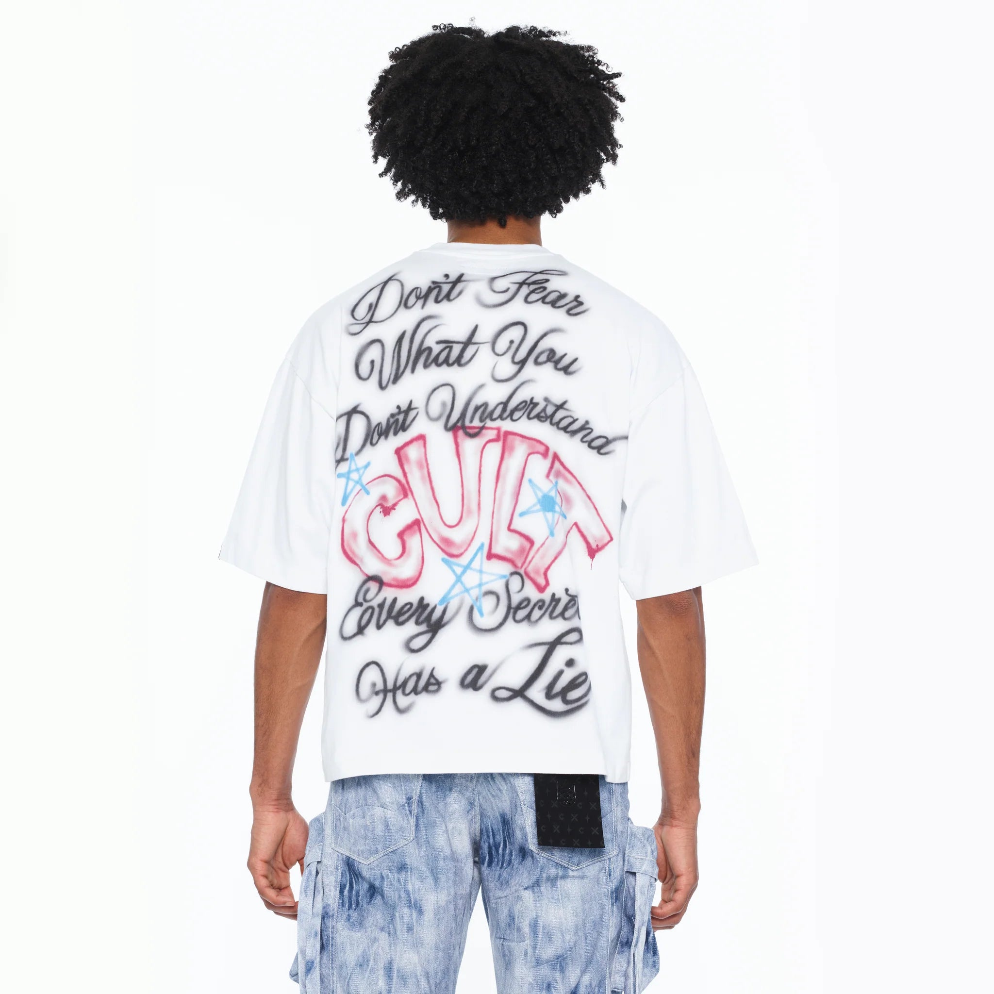 Cult Oversized T-Shirt 'Airbrushed' 260 Gram White