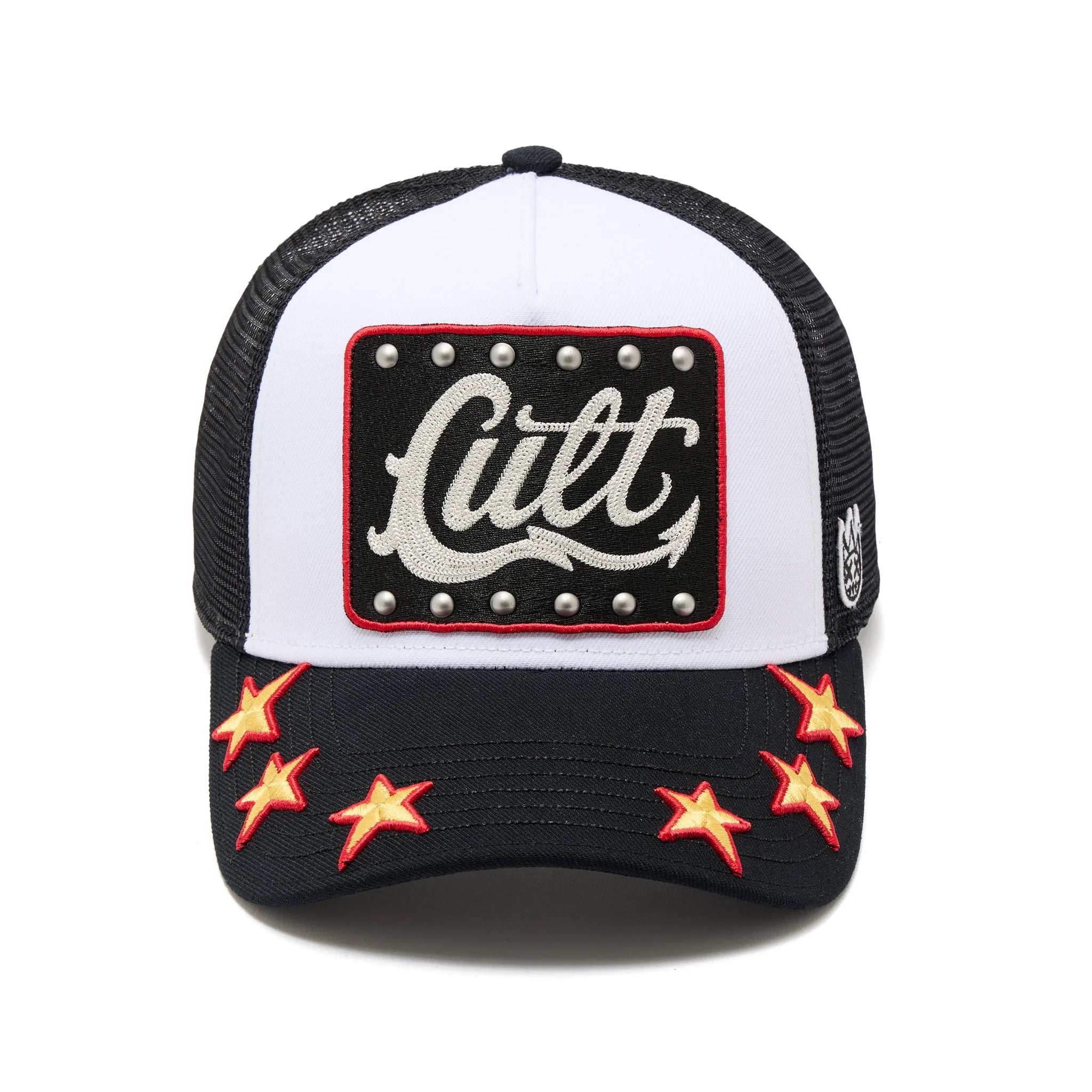 Cult's Mesh Back Trucker Hat 'Stars' White