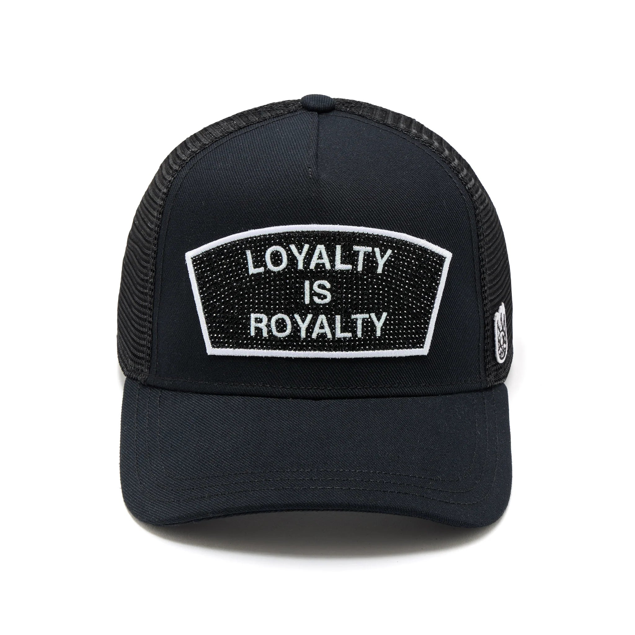 Cult's Mesh Back Trucker Hat 'Loyalty Is Royalty' Black
