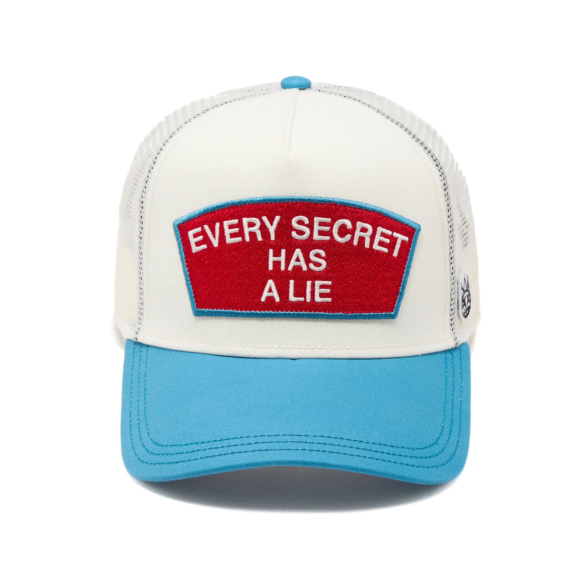 Cult's Mesh Back Trucker Hat 'Every Secret Has A Lie' Winter White