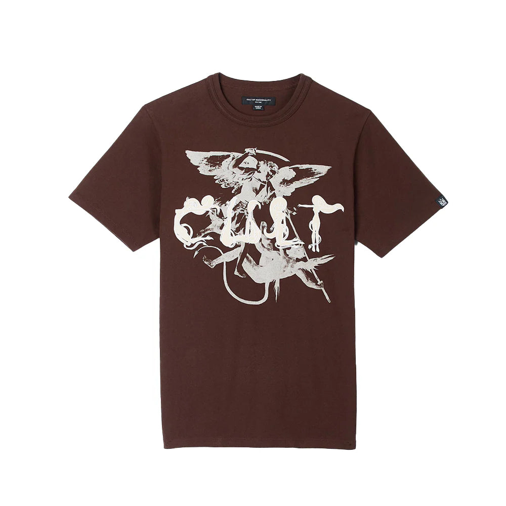 Cult "Angels & Demons" Short Sleeve Crew Neck T-Shirts 'Pinecone'