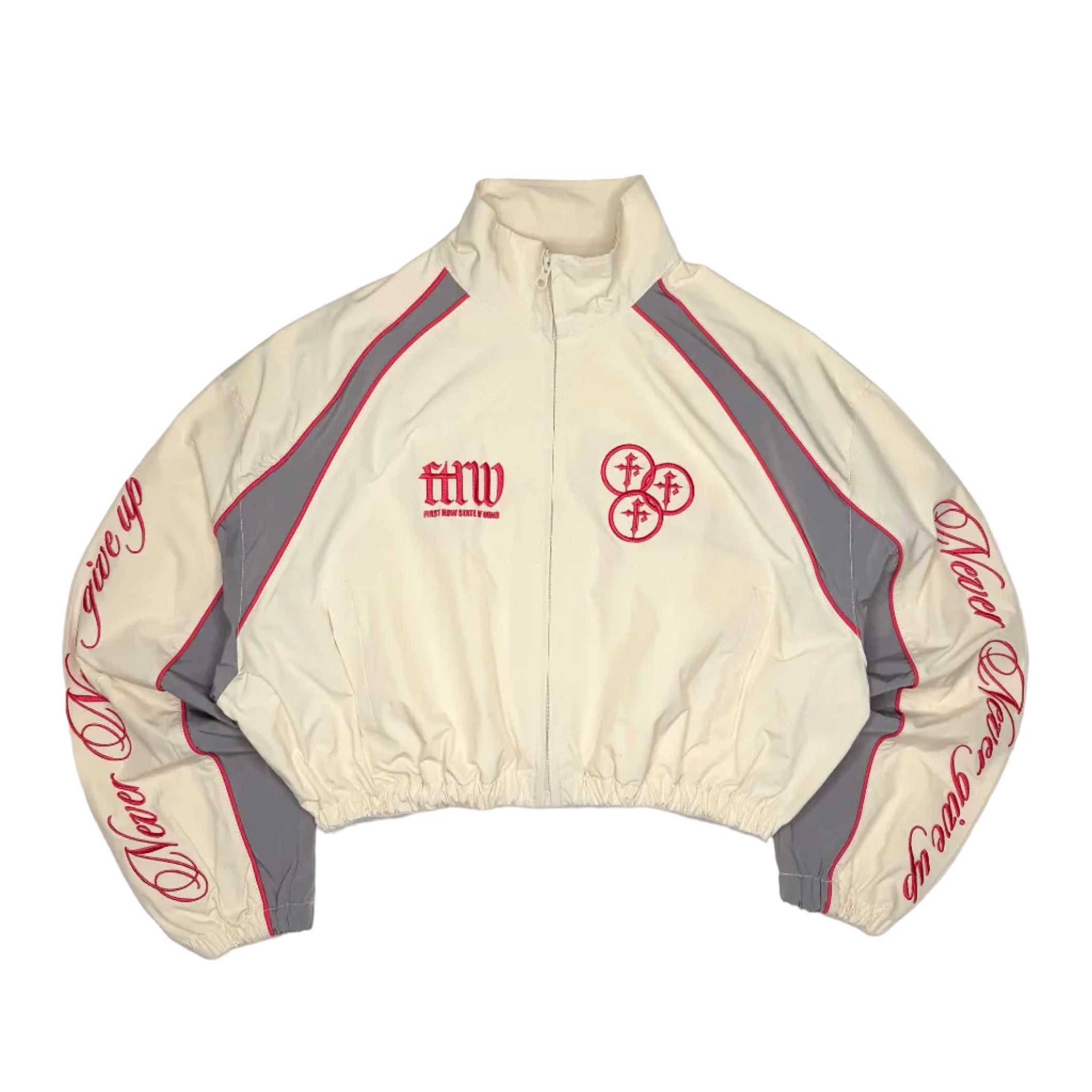 First Row "Property Of First Row" Track Jacket 'Cream'