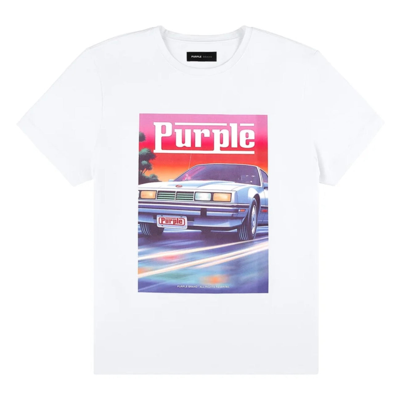 Purple Brand Clean Jersey T-Shirts “White”