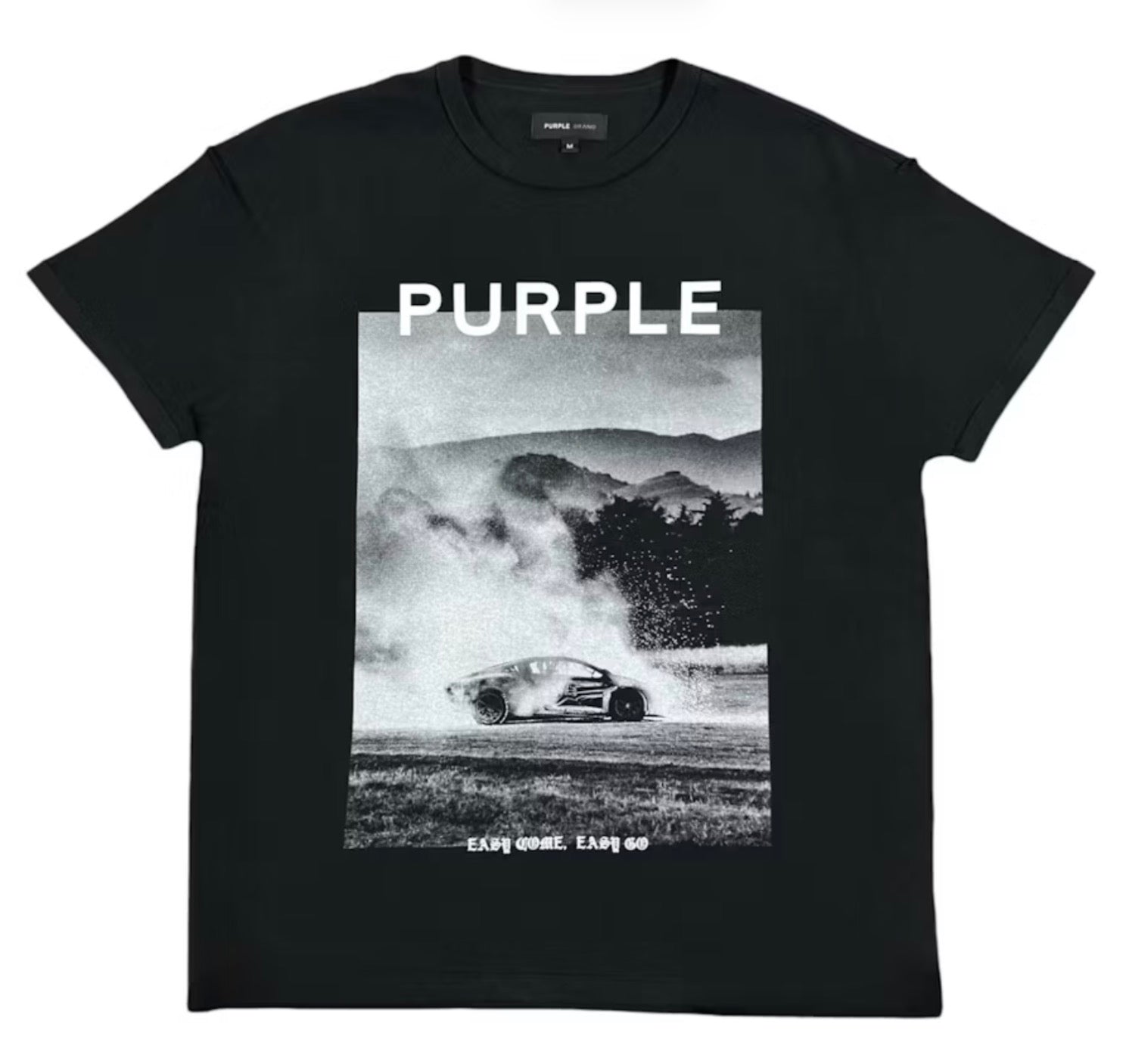 Purple Brand Textured Inside Out T-Shirts “Black/Grey”