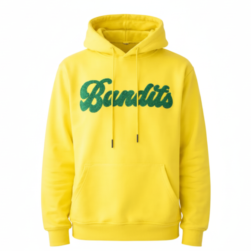 Bandits Varsity Script Pullover Hoodies 'Limoncello'