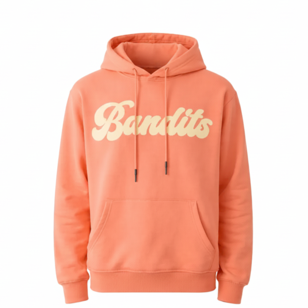 Bandit Varsity Script Pullover Hoodie 'Peach'