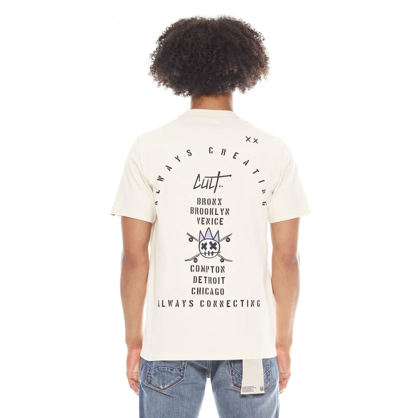 Cult "Always Creating" Short Sleeve T-Shirts 'Winter Cream'