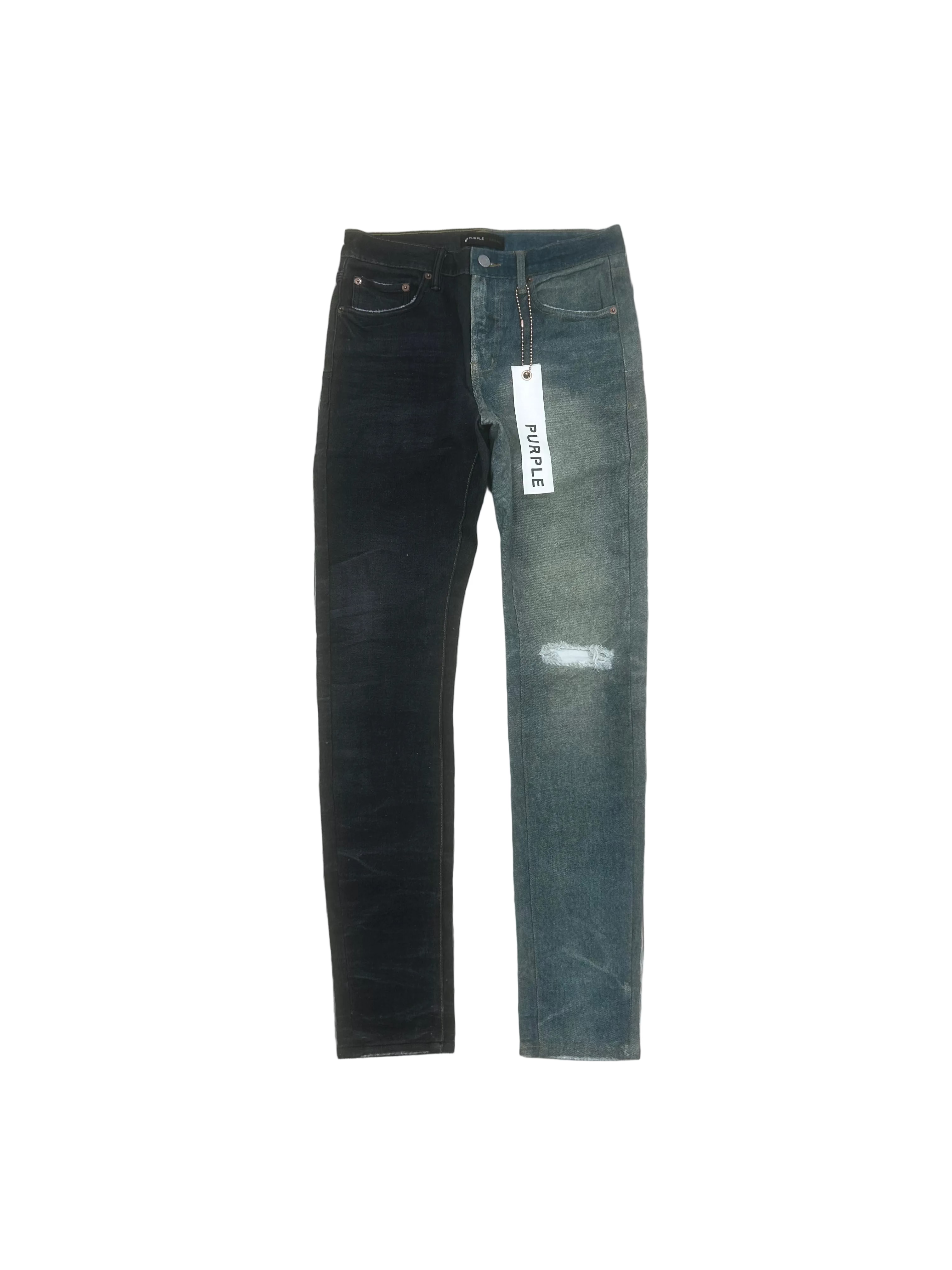 Purple Brand Slim Fit Jeans Half n Half “Tan/Black”