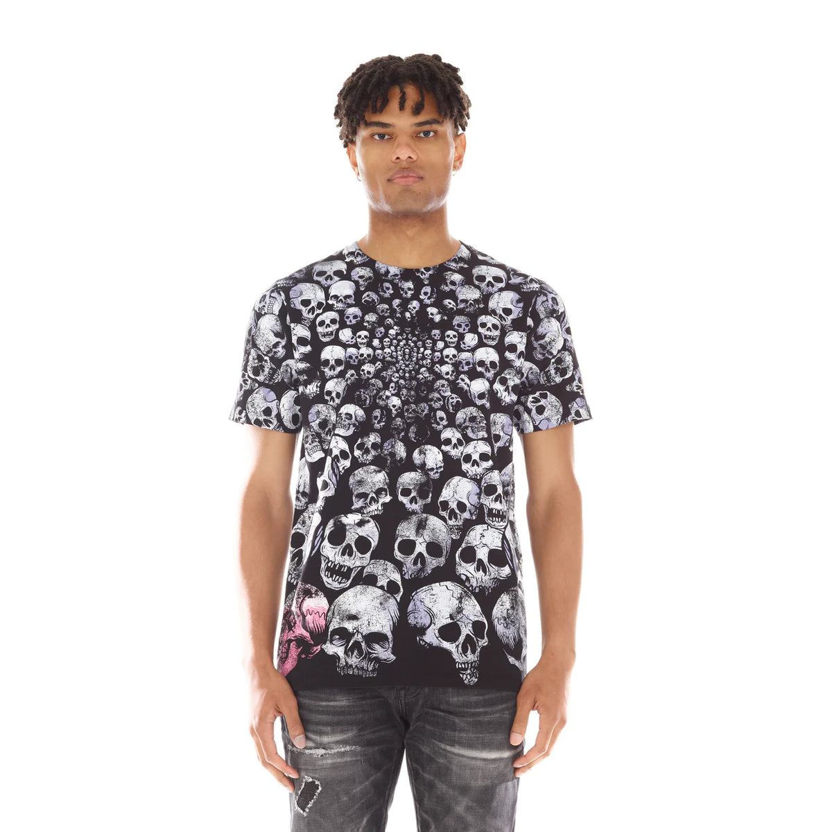 Cult "Graveyard" Short Sleeve Crew Neck T-Shirts 'Tie Dye'