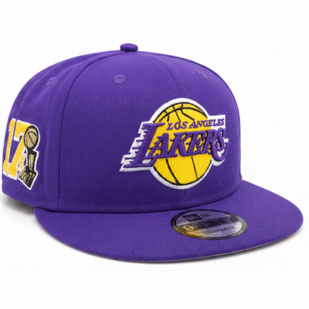 New Era Los Angeles Lakers 17x Championship Snapback Hats 'Purple'