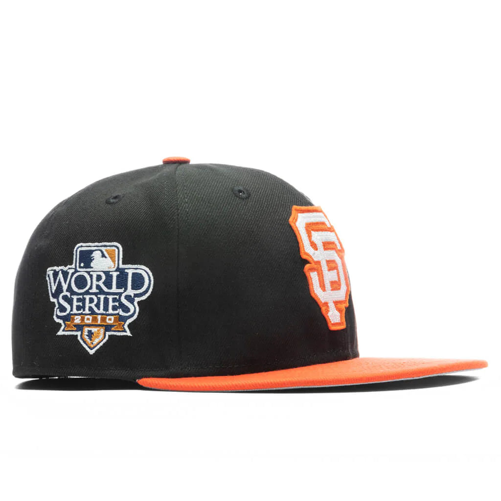 New Era San Francisco Giants Letterman Fitted Hat 'Black/Orange'