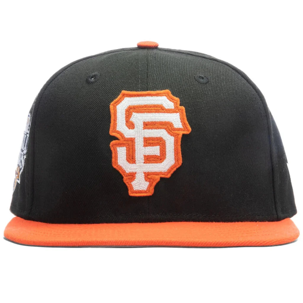 New Era San Francisco Giants Letterman Fitted Hat 'Black/Orange'