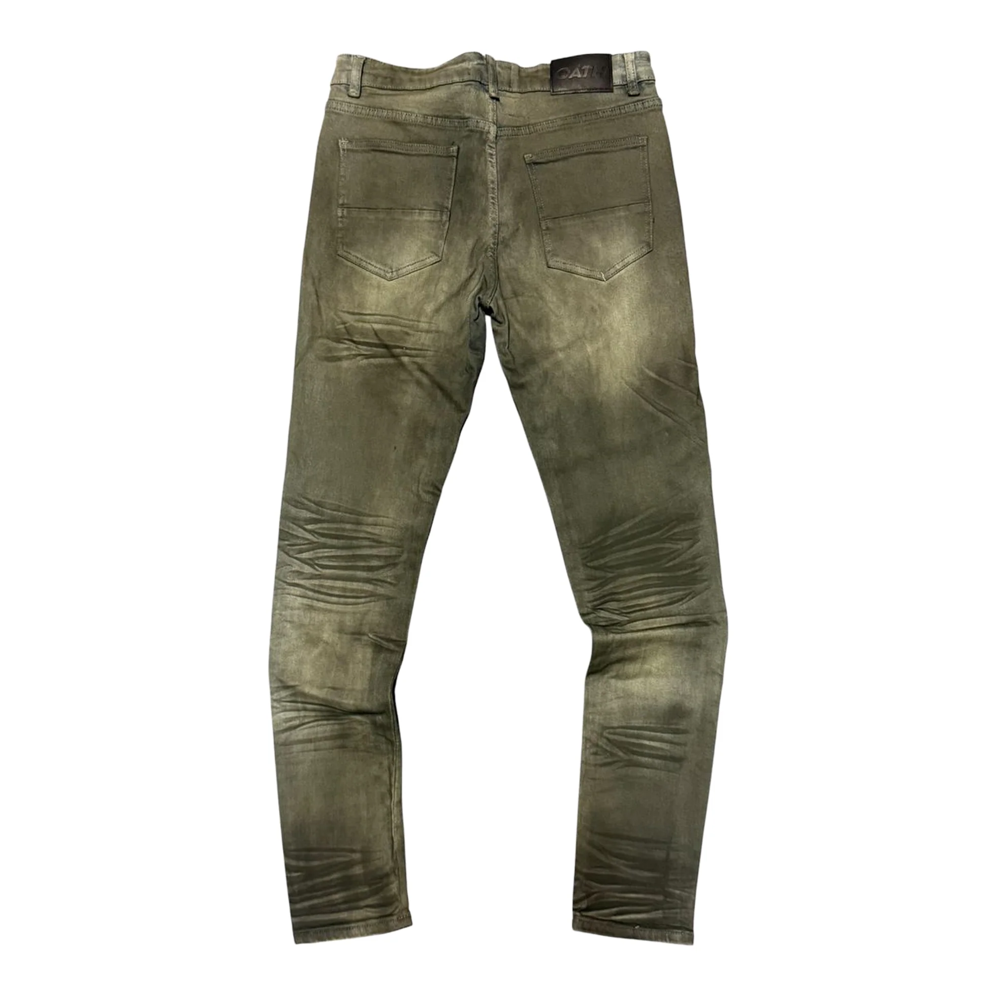 Oath Odessa Oil Spill Denim Jeans 'Green'