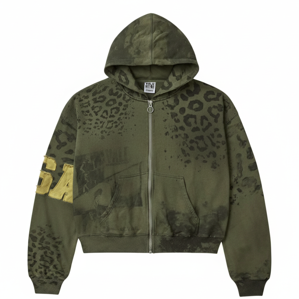 Vale Forever Safari Zip Up Hoodies 'Olive'