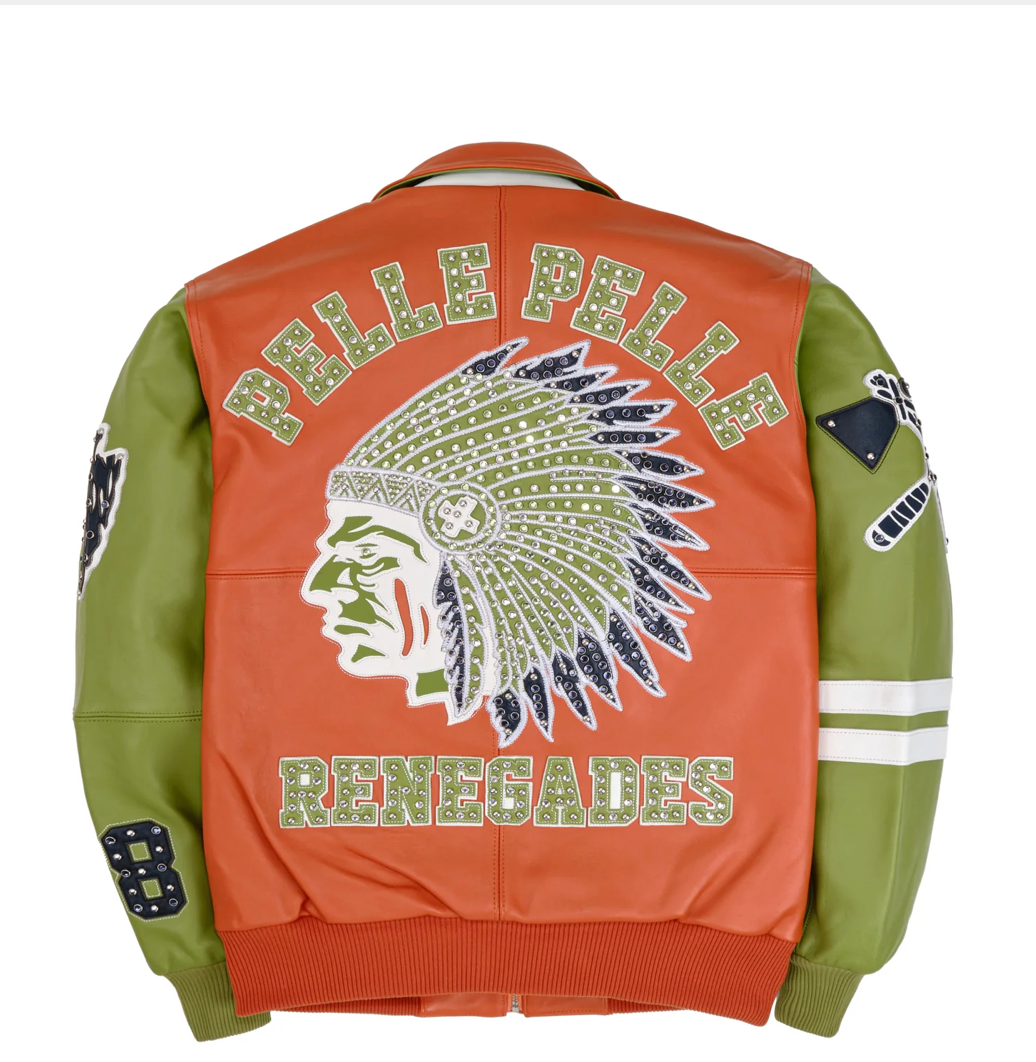 Pelle Pelle Renegade Jackets "Orange/Green"