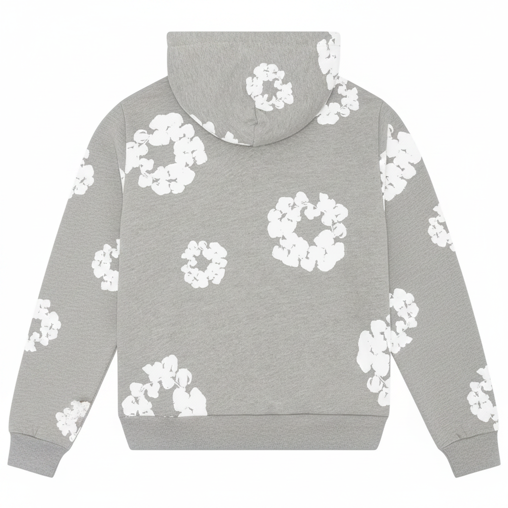 Denim Tears The Cotton Wreath Hoodies 'Grey'