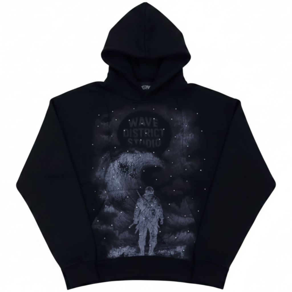 Wave District Studio Hoodie "BLACK"