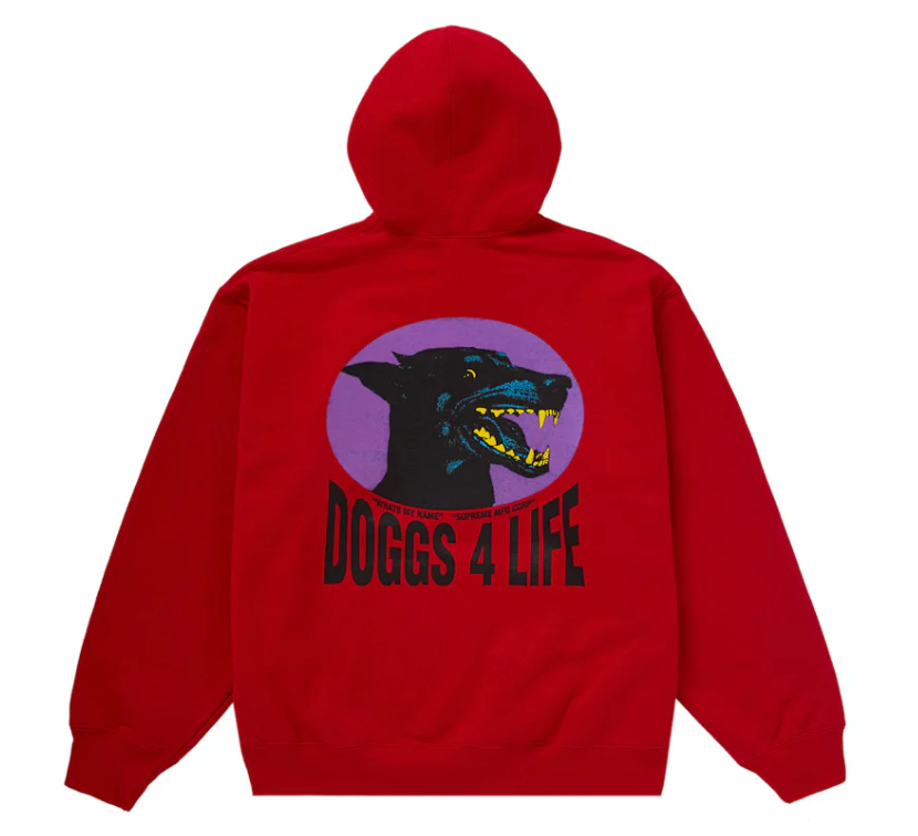 Supreme Dogs 4 Life Hoodies "RED"