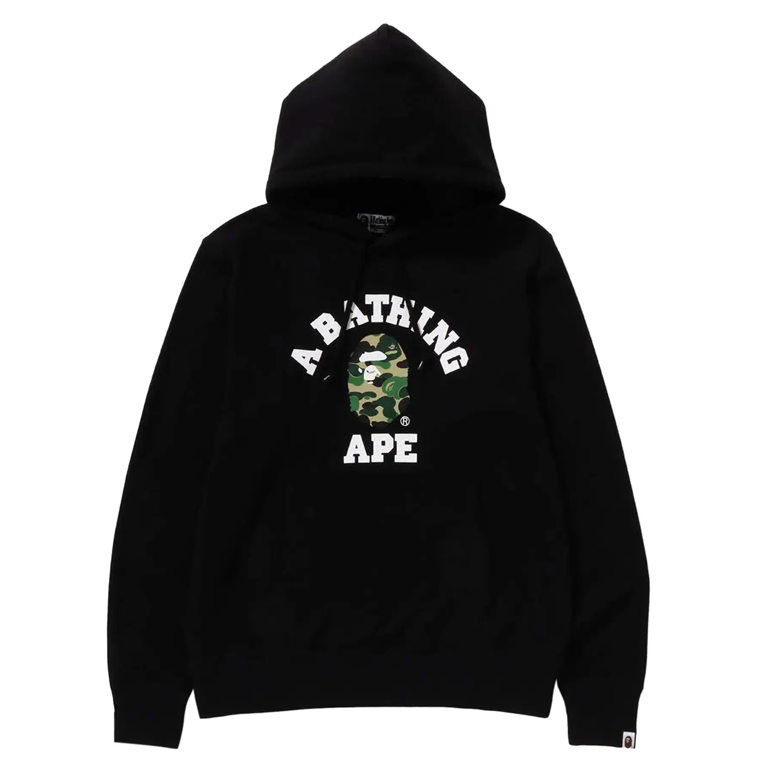 BAPE ABC Camo College Organic Pullover Hoodies 'Black/Green'