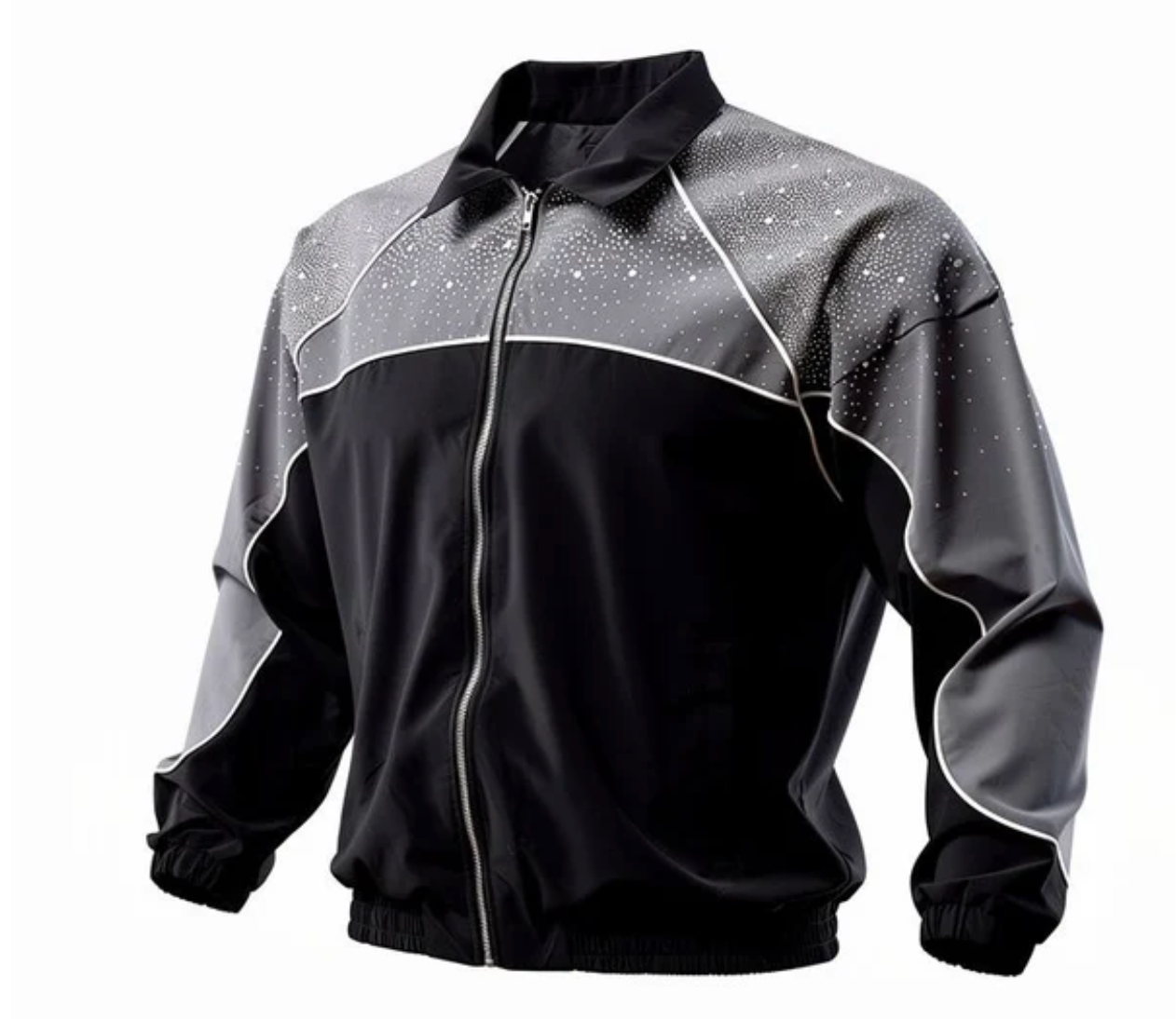 Mens Kindred Nylon Rhinestone Jackets 'Black Grey'
