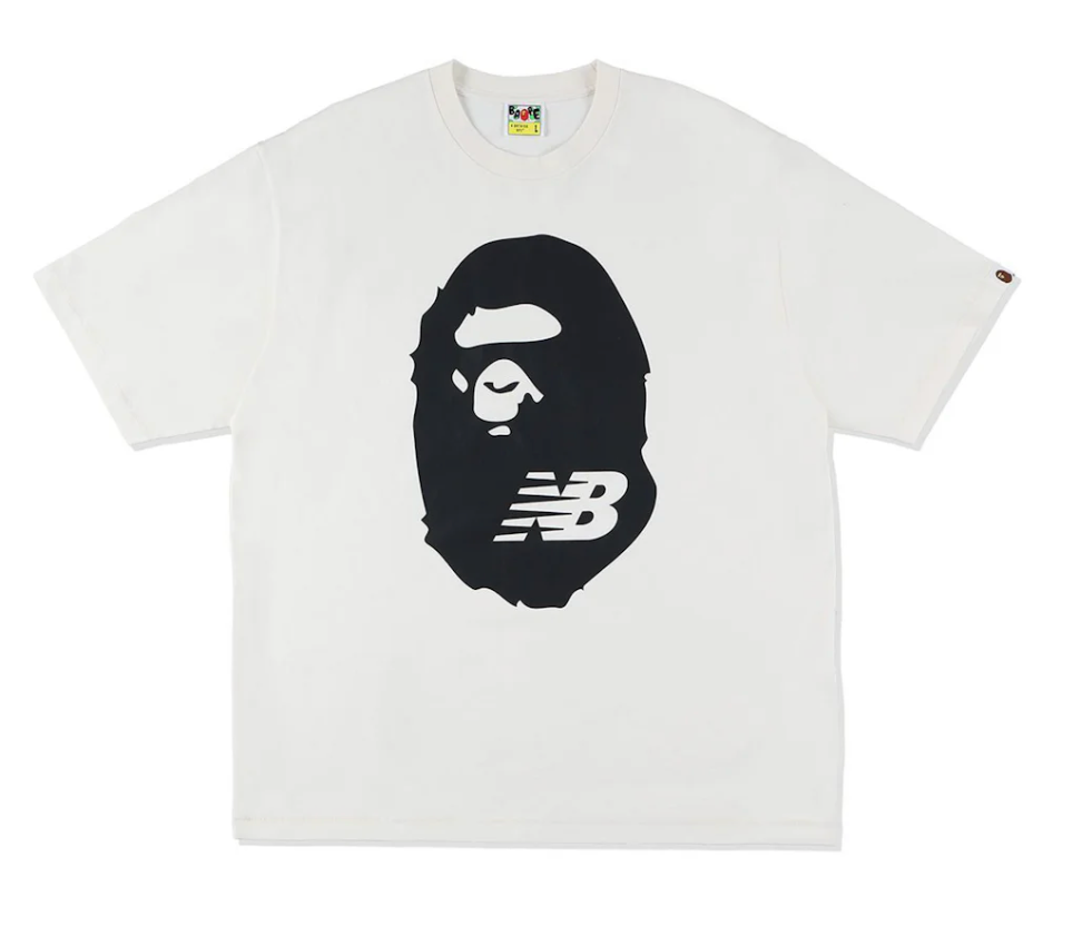 BAPE x New Balance Ahead Head T-Shirts 'White'