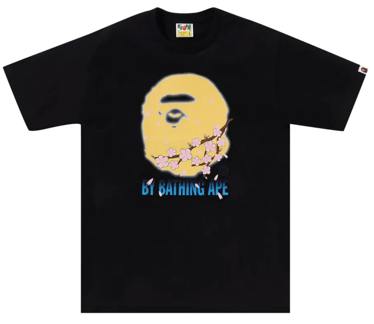 Bape Sakura By Bathing Ape T-Shirts #2 'Black'