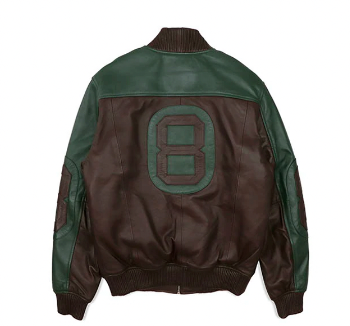 Hudson Outwear 8-Ball Leather Jackets 'Green Brown'