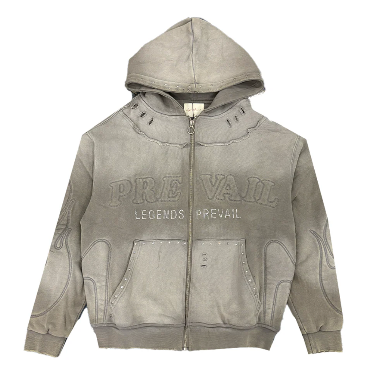 Legends Prevail Zip Up Hoodies "Grey"