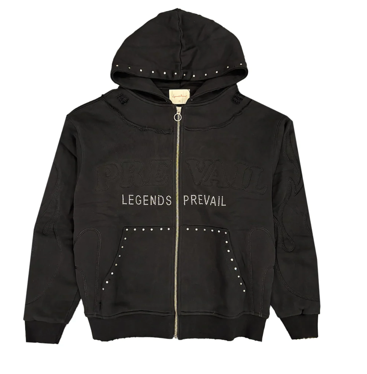 Legends Prevail Zip Up Hoodie "Black"