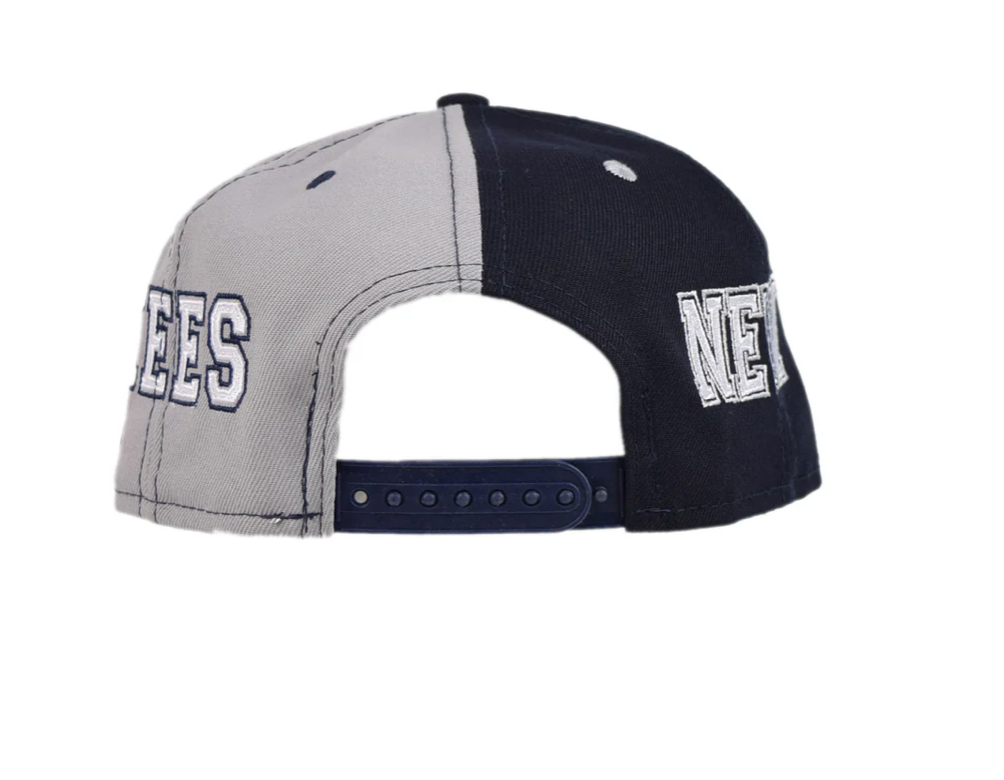 New Era New York Yankees Team Split Snapback Hat 'Navy-Grey'
