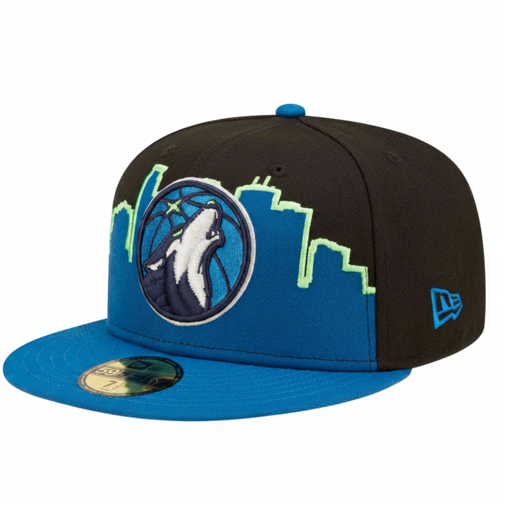 New Era Minnesota Timberwolves 2022 NBA Tip Off Fitted Hat 'Black/Blue'