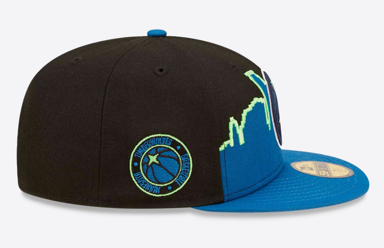 New Era Minnesota Timberwolves 2022 NBA Tip Off Fitted Hat 'Black/Blue'