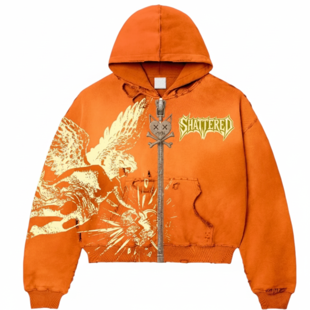Shattered Hearts Hoodies "Catching Feelings" 'Orange'
