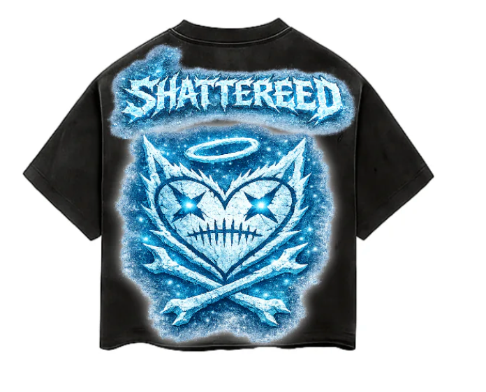 Shattered Hearts Frosty T-Shirts 'Icey Black'