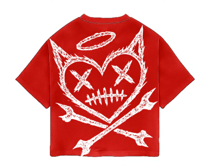 Shattered Hearts Halo Logo T-Shirts 'Red'