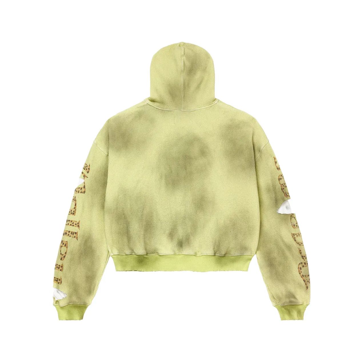 Vale Forever Glitch Zip-Up Waffle Hoodie 'Neon Green'
