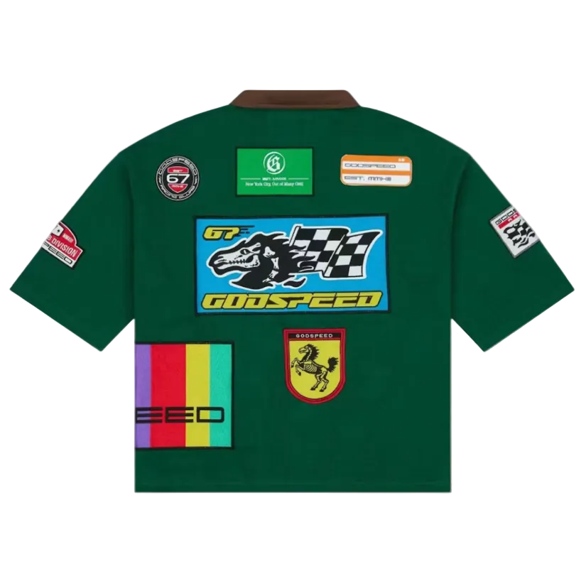 Godspeed GRC Quarter Zip Polo T-Shirt 'Green'