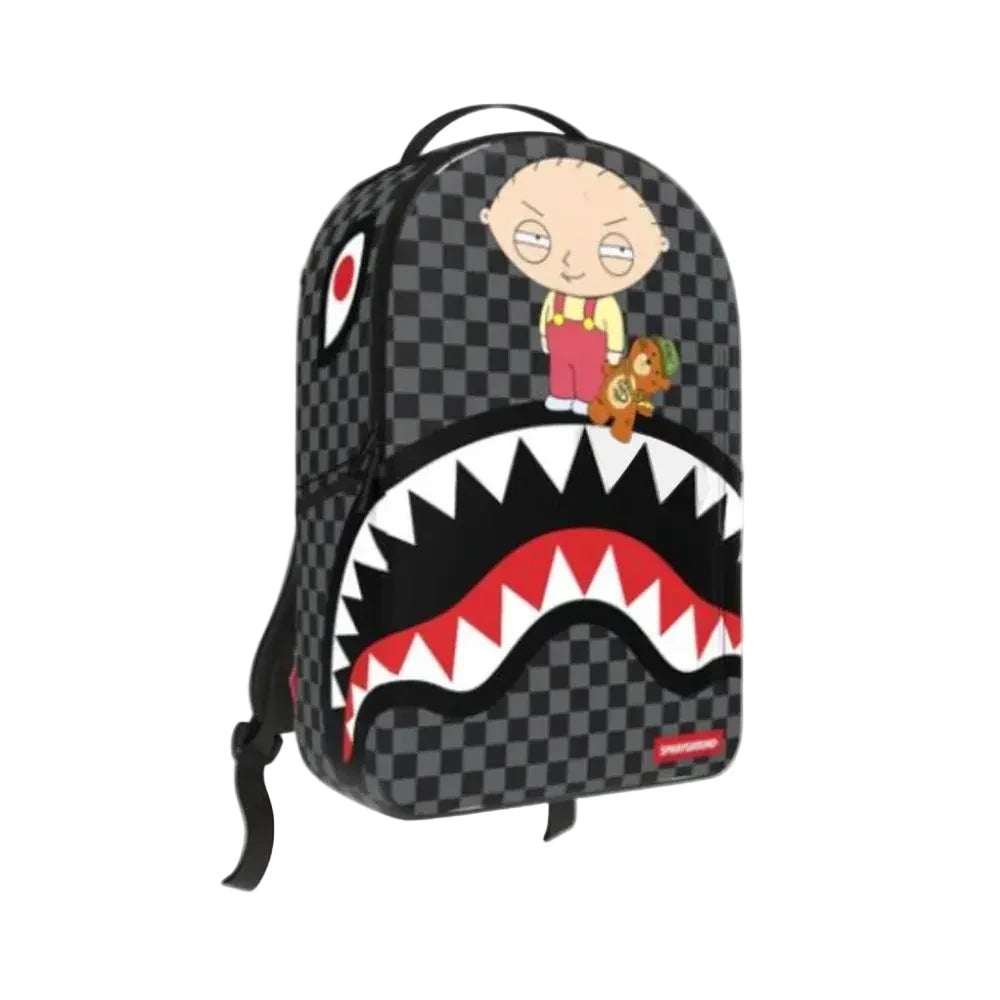 Sprayground Family Guy Stewie Holding Bear Keychain Backpack